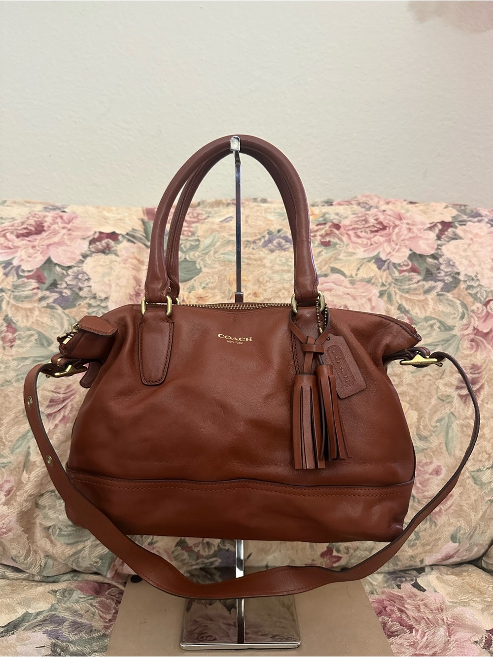 COACH Legacy Leather Rory Satchel bag with strap